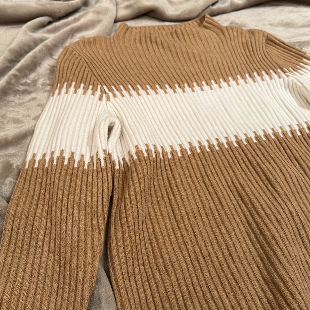 French Connection Colorblock Ribbed Sweater Size L - Picture 3 of 8